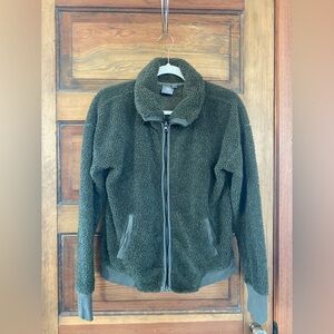 Daisy Fuentes Olive Sherpa Jacket